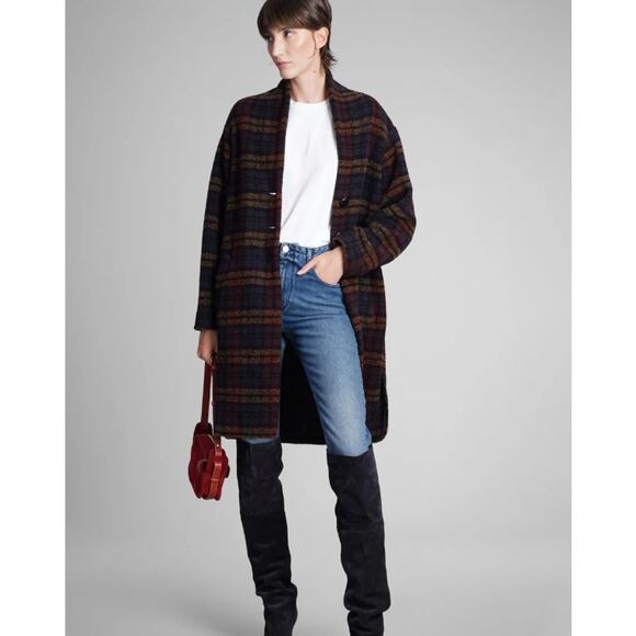 Isabel Marant Jackets & Blazers - Isabel Marant Étoile Gabriel Coat In Multicolor Wool (Size FR 34)